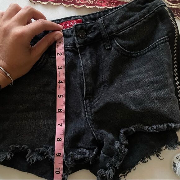GUESS Mya Zipper Denim High Rise Shorts sz 24 - Picture 11 of 12